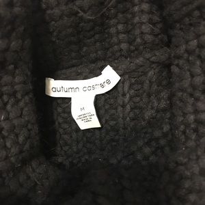 Autumn Cashmere black sweater tunic cowl